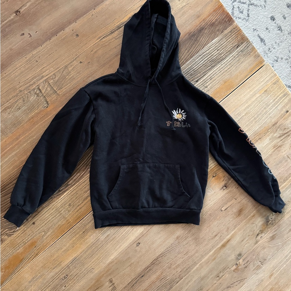 Black Graphic Hoodie
